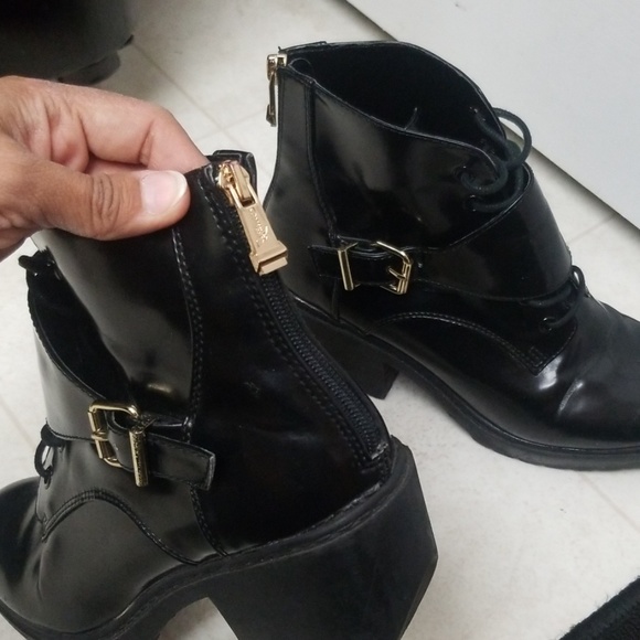 Chunky Black Ankle Boots by Report Signature - Picture 4 of 8